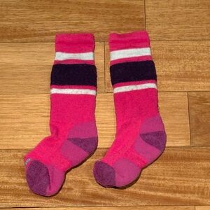 Smartwool Pink and Purple Kids Ski Socks